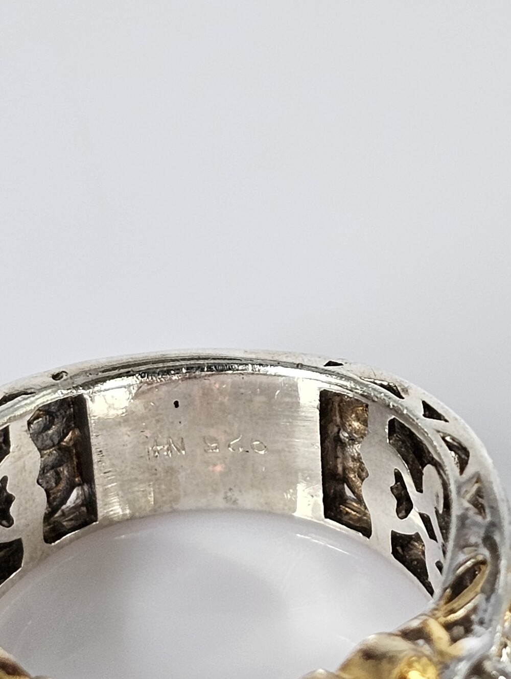 Retired Gems En Vogue 7.79ctw Andesine & White Zircon Cocktail 💍 Sz 6! 🔥 - Picture 11 of 12